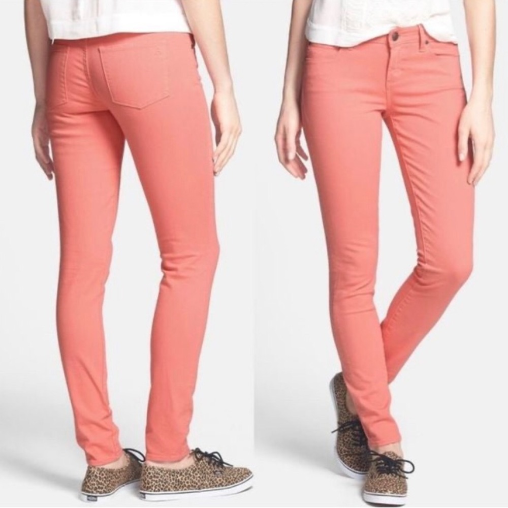 EUC Articles of Society Olivia Skinny Jeans in Coral 30”